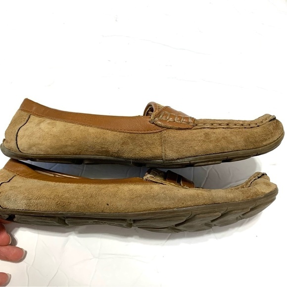 G.H. Bass & Co. Flats Tan Brown Suede Leather Loafers Shoes Womens Size 8.5 - Picture 7 of 8